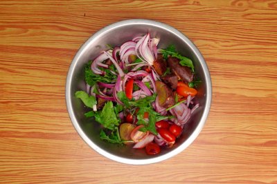 Ensalada de batata colorada